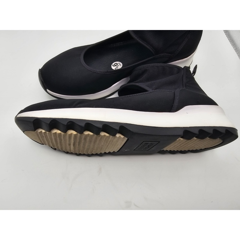 Eileen Fisher Women's Shoes Size 9.6 Black Ankle Stretch Knit Mesh - Picture 10 of 10